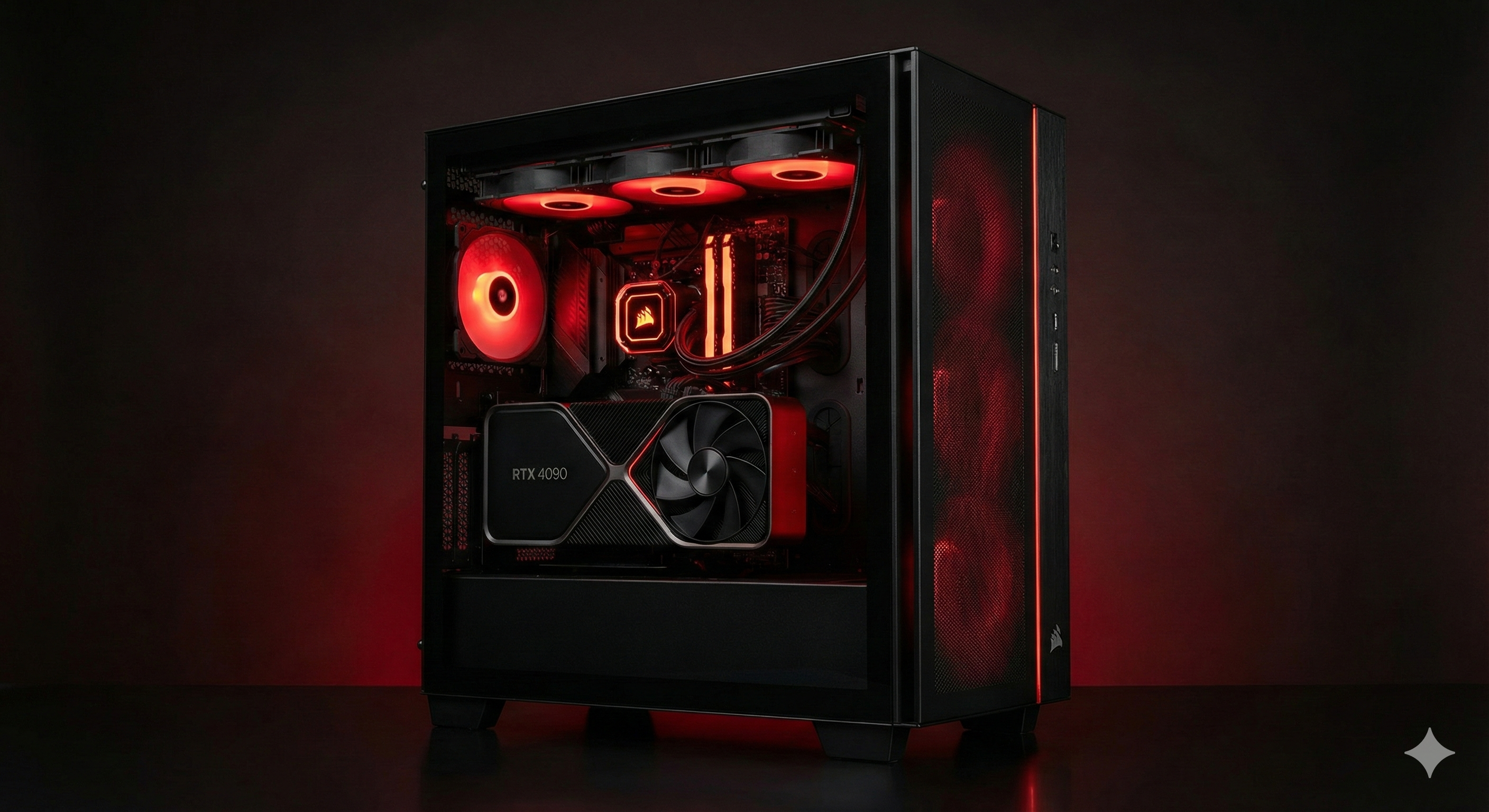 PC Gaming sur-mesure avec RGB rouge - Atelier PC Orléans
